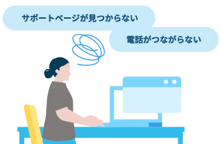 サポートページが見つからない・電話が繋がらない