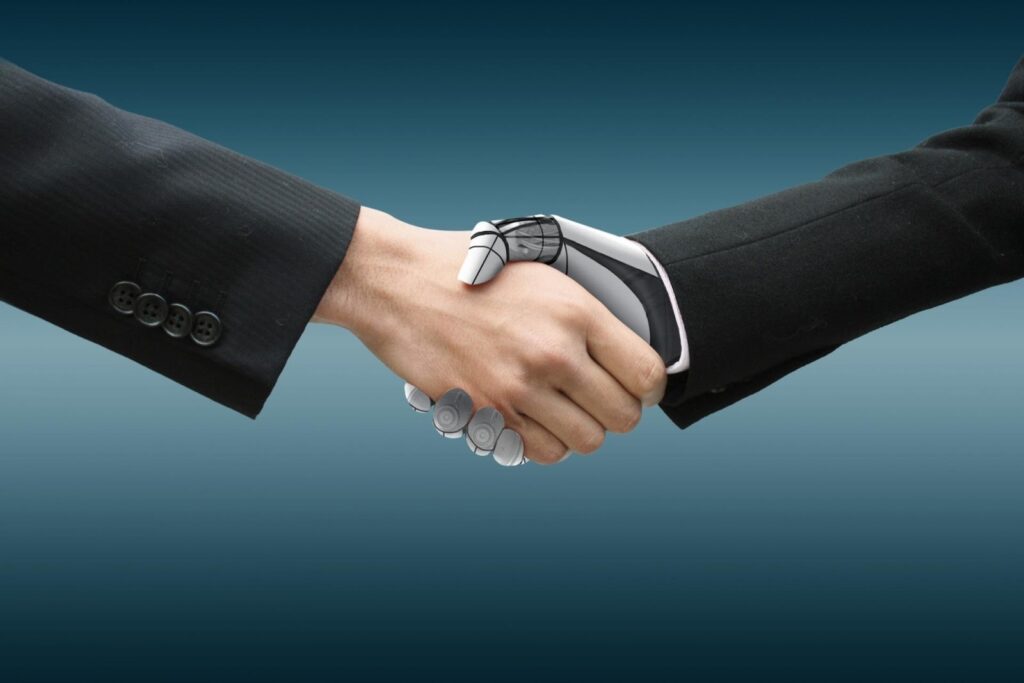AIと人間の握手
